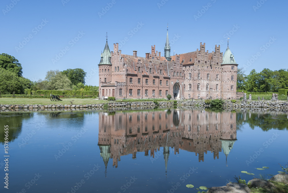 Egeskov castle Denmark and water mirror