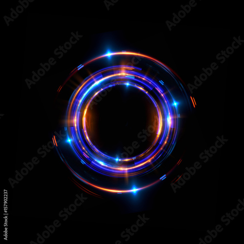Abstract background. luminous swirling. Elegant glowing circle. .Sparking particle. Space tunnel. Glossy jellyfish. Colorful ellipse. Glint sphere