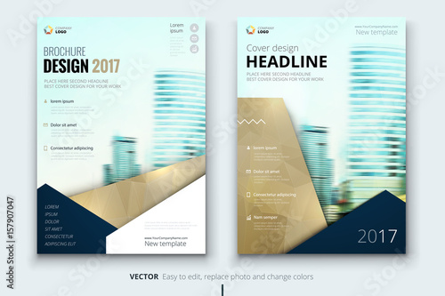 Corporate business annual report cover, brochure or flyer design. Leaflet presentation. Catalog with Abstract geometric background. Modern publication poster magazine, layout, template.