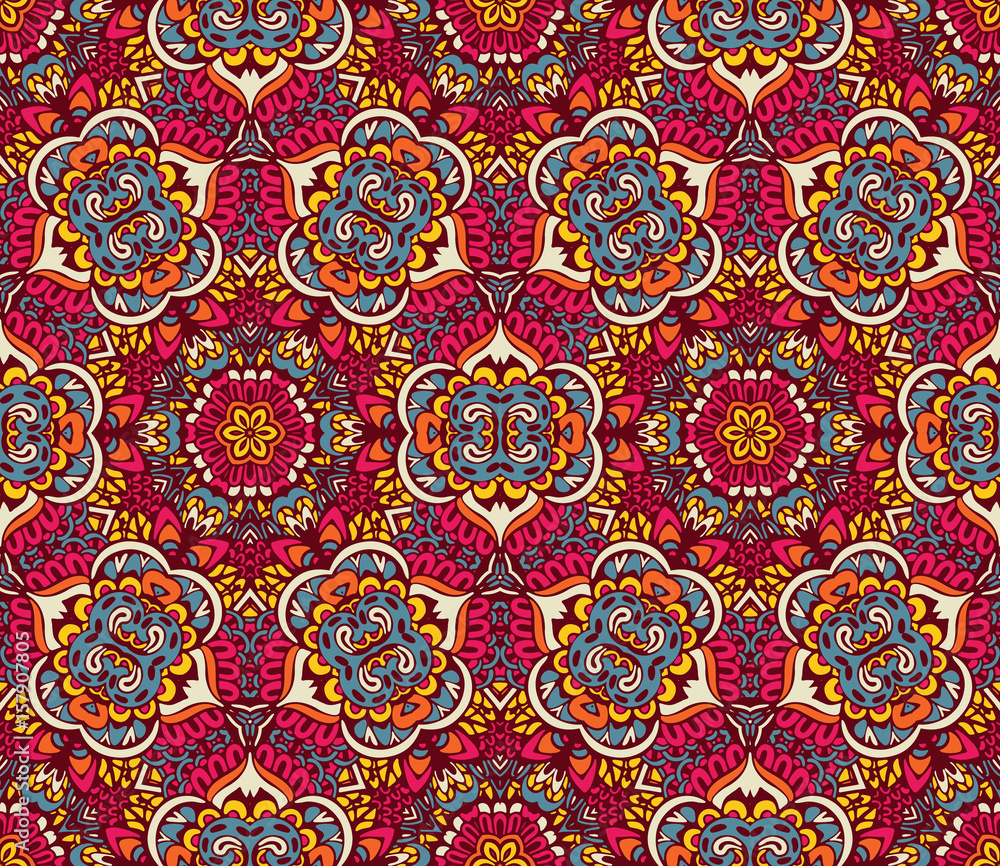 Abstract geometric mosaic seamless pattern