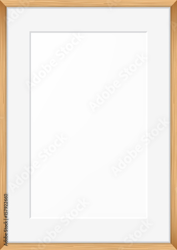 Blank picture frame. Vector template