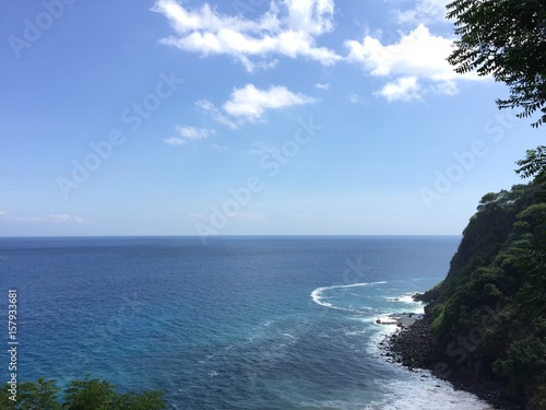 Beautiful blue beach on the coast of Senggigi, Lombok, Indonesia