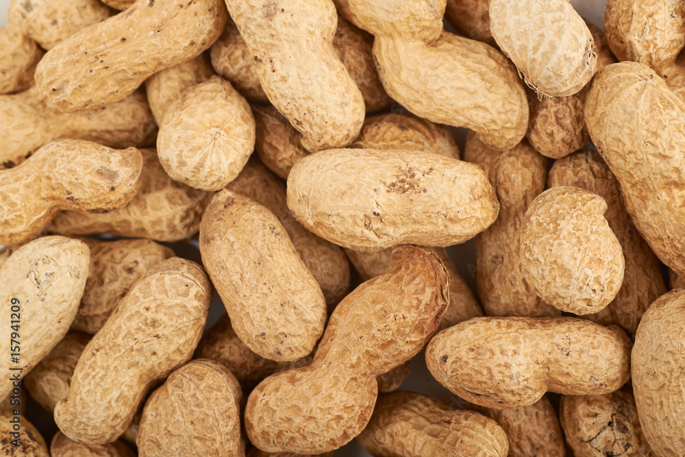 Surface coated with peanuts Surface coated with peanuts