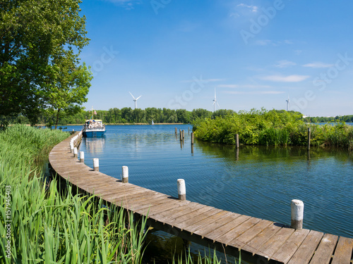 Water recreation at Lake Brielse Meer, Netherlands