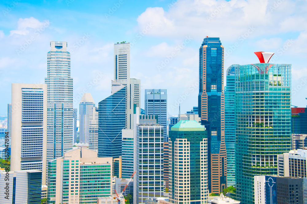 Obraz premium Singapore Downtown business architecture