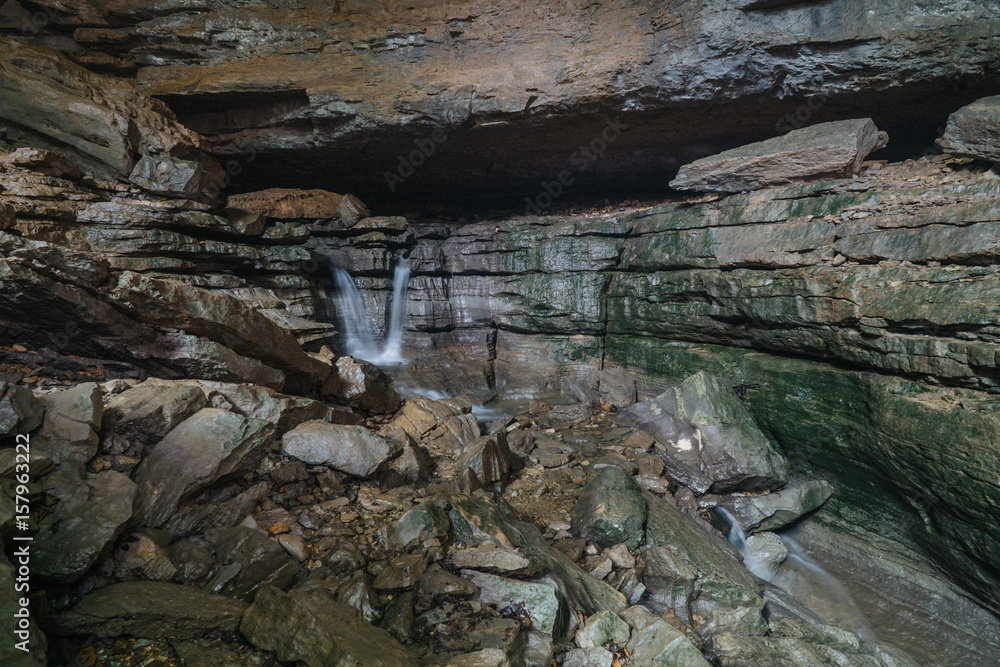 Fototapeta premium Cave waterfall 