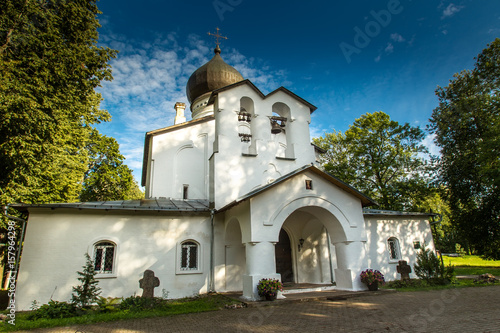 Pskov. Ancient church. Orthodox churches of Russia.
