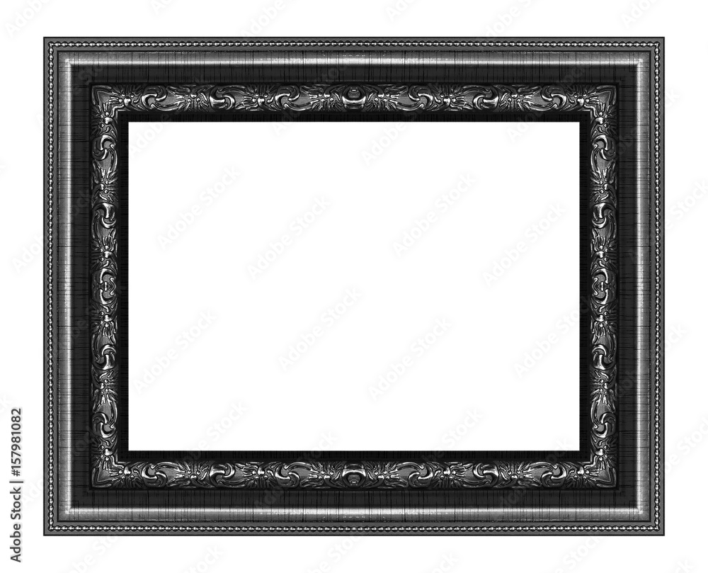 antique black frame isolated on white background antique black frame isolated on white background