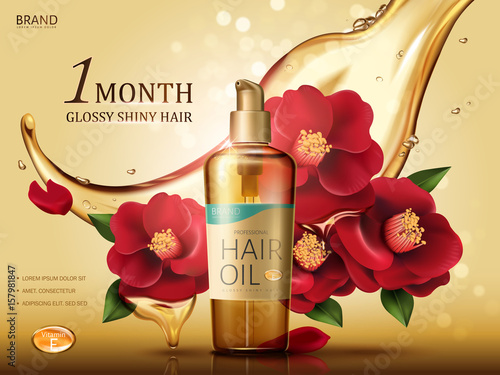 camellia hair oil ad