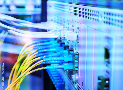 optical fibre information technology equipment in data center