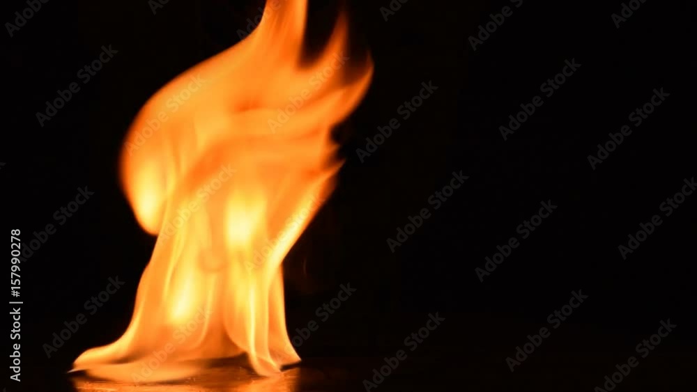 Fire flames on black background Fire flames on black background