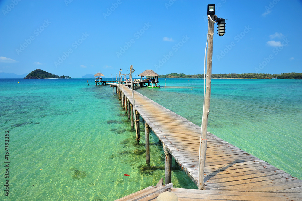 Wooden Piers on Tropical Islands