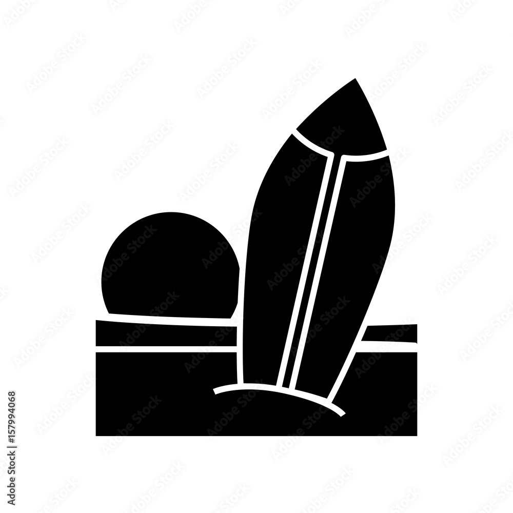 surfboard icon over white background. vector illustration surfboard icon over white background. vector illustration