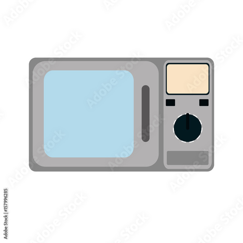 microwave icon over white background. colorful design. vector illustration