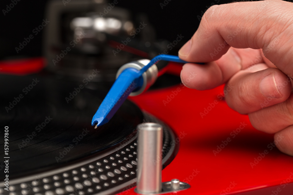 Naklejka premium Turntable vinyl disc player