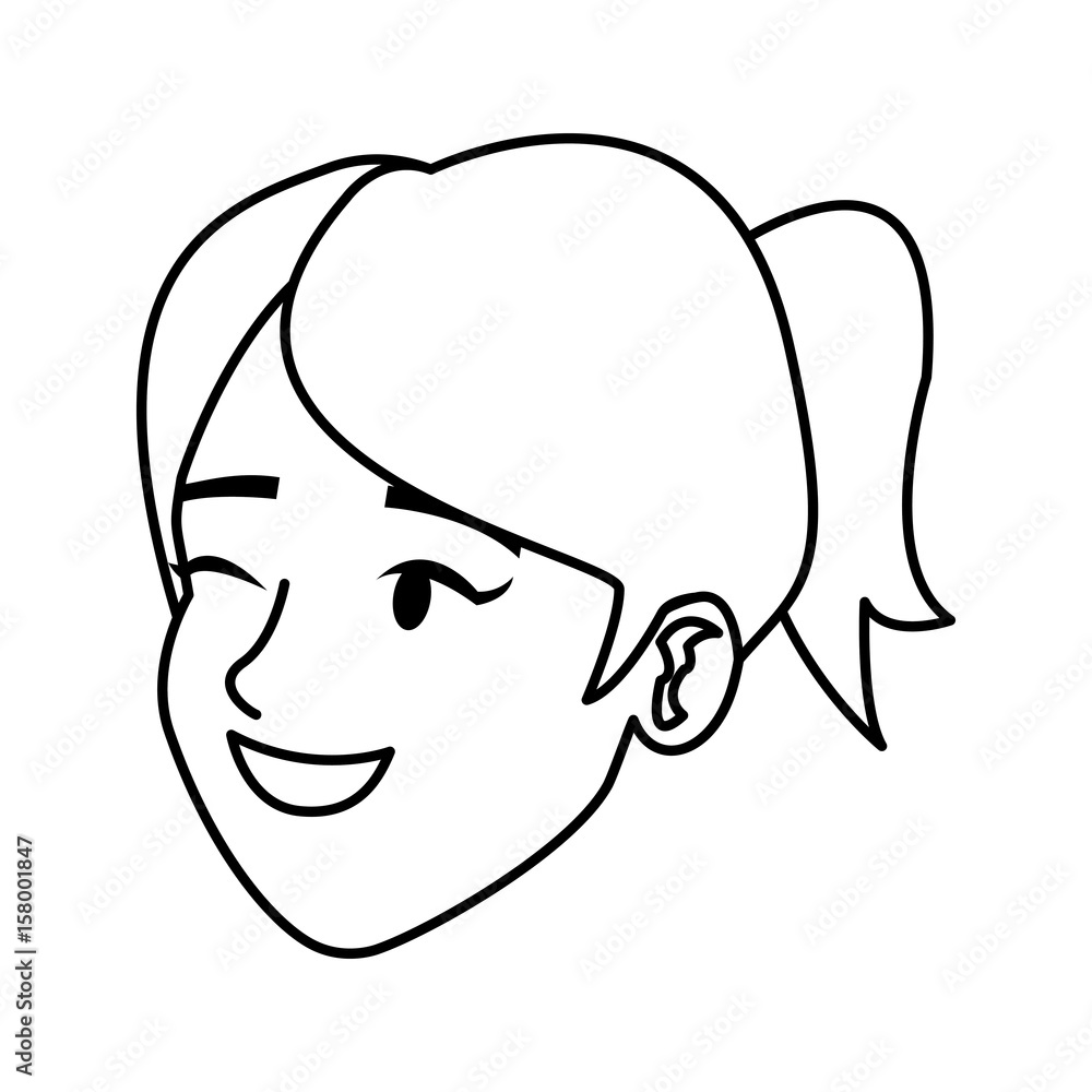 cartoon face woman happy laughing image vector illustration cartoon face woman happy laughing image vector illustration