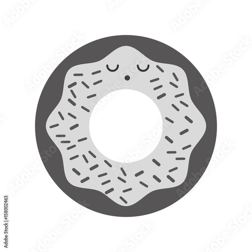 cute kawaii donut cartoon vector graphic design