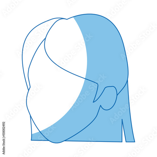 woman avatar faceless character profile image vector illustration
