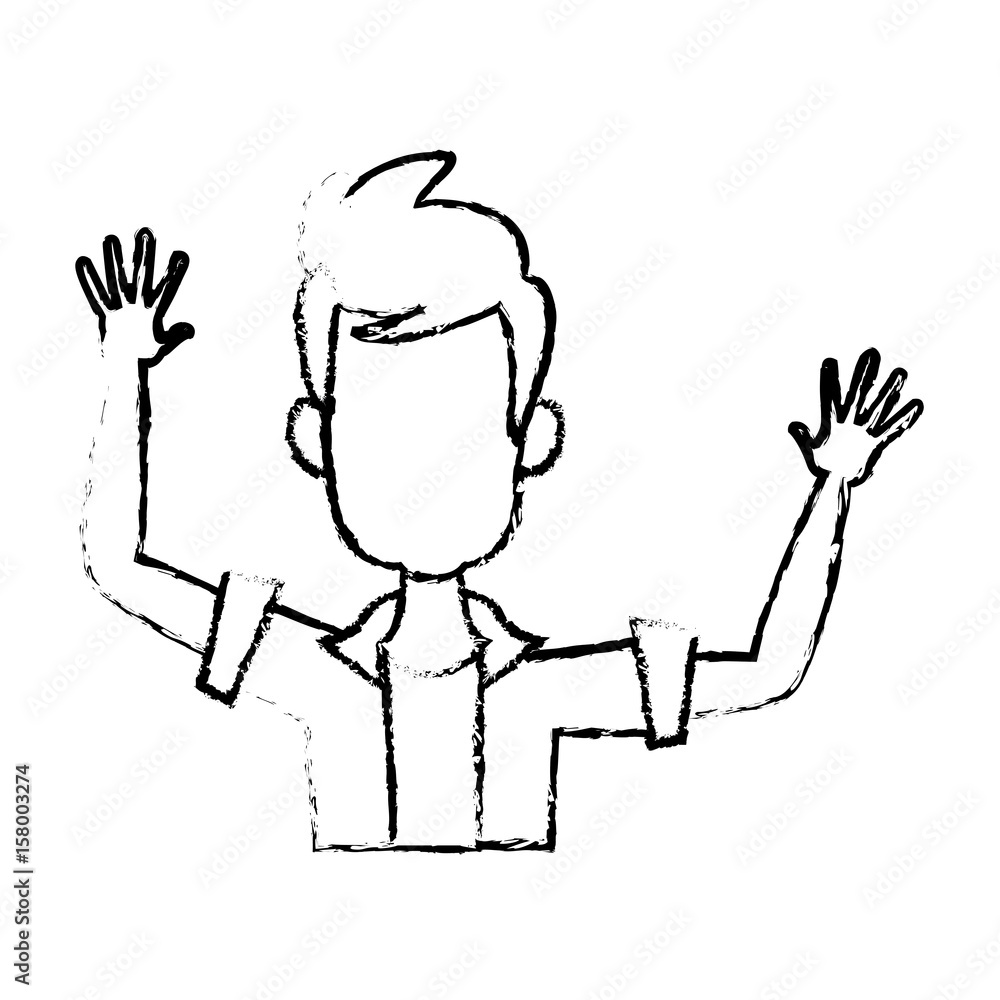 cartoon man happy enjoy expressive vector illustration cartoon man happy enjoy expressive vector illustration