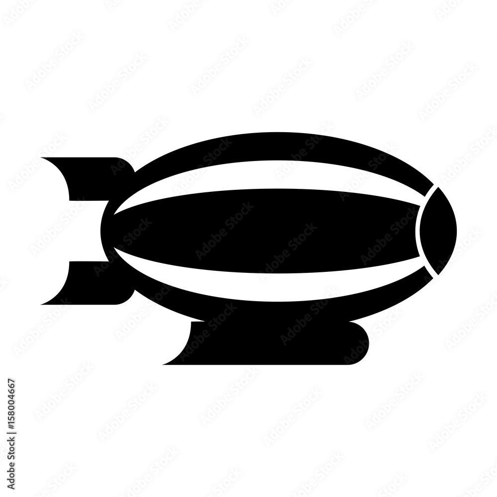 black icon airship blimp cartoon graphic design black icon airship blimp cartoon graphic design