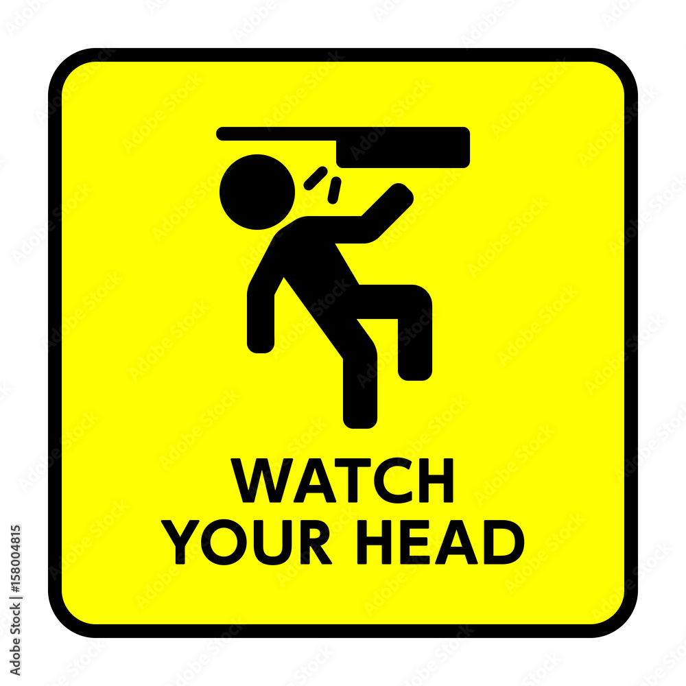 サイン 頭上注意 Stock ベクター Adobe Stock