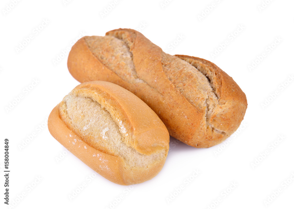 hard bread on white background