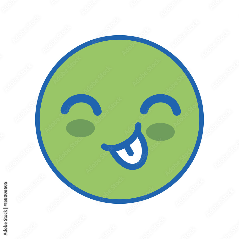 Cute kawaii emoticon icon vector illustration graphic design Cute kawaii emoticon icon vector illustration graphic design