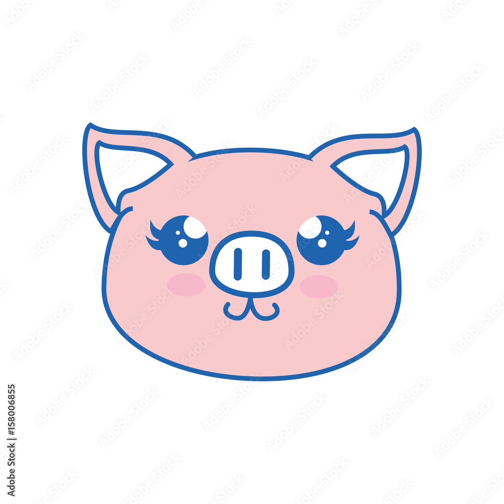 Pig kawaii cartoon icon vector illustration graphic design Pig kawaii cartoon icon vector illustration graphic design