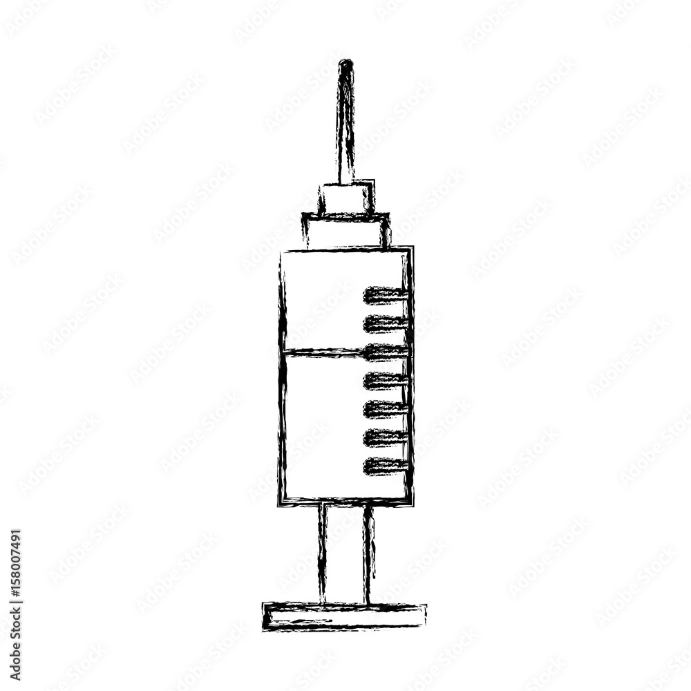 sketch draw plastic medical syringe cartoon vector graphic design sketch draw plastic medical syringe cartoon vector graphic design