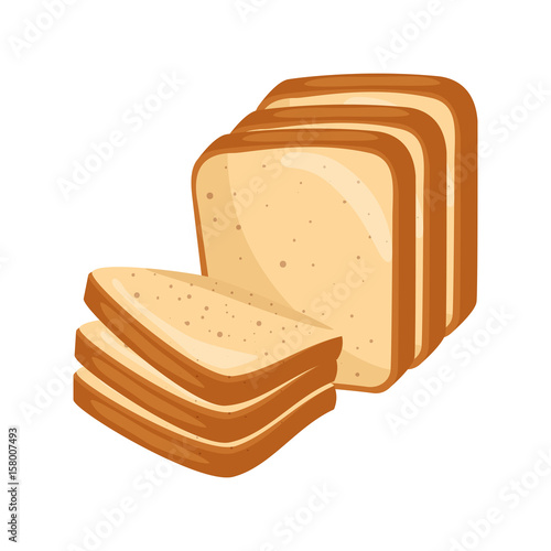 loaf icon over white background. vector illustration