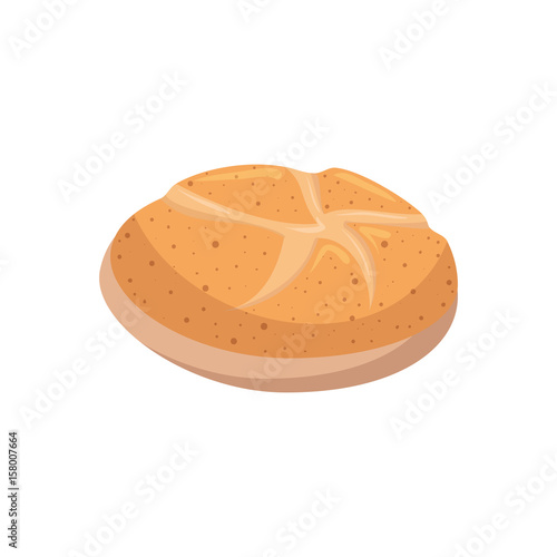 roll of bread icon over white background. vector illustration
