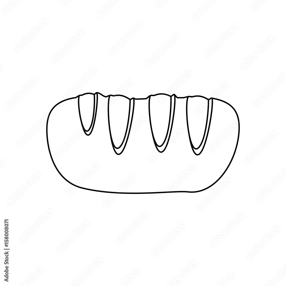 baguette bread icon over white background. vector illustration baguette bread icon over white background. vector illustration