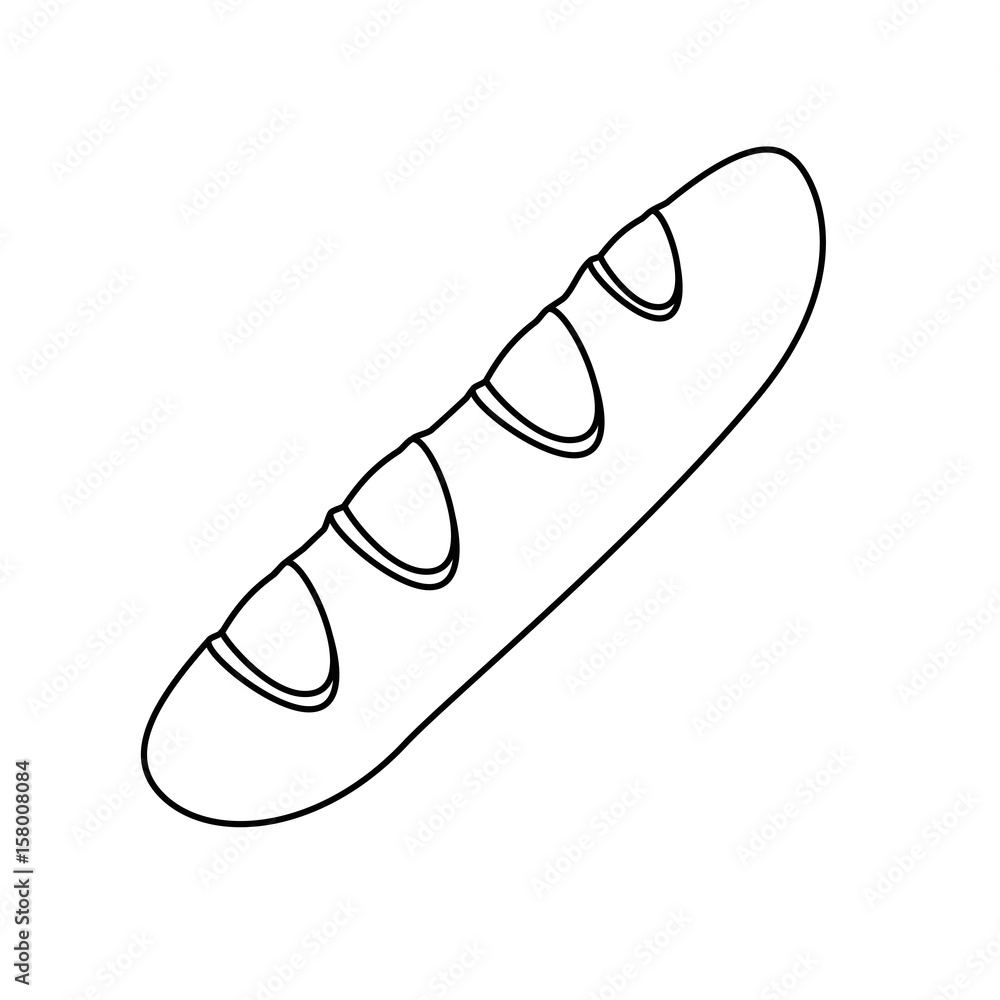 baguette bread icon over white background. vector illustration baguette bread icon over white background. vector illustration