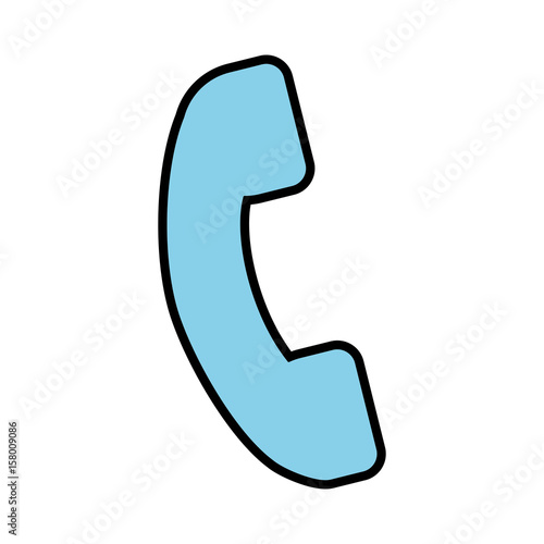 blue phone cartoon vector graphic design icon