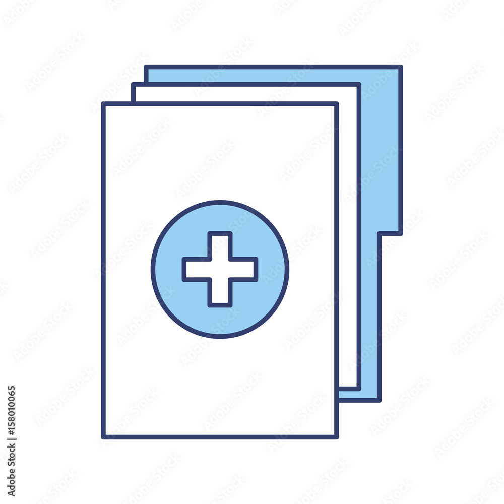 blue medical history folder vector graphic design blue medical history folder vector graphic design