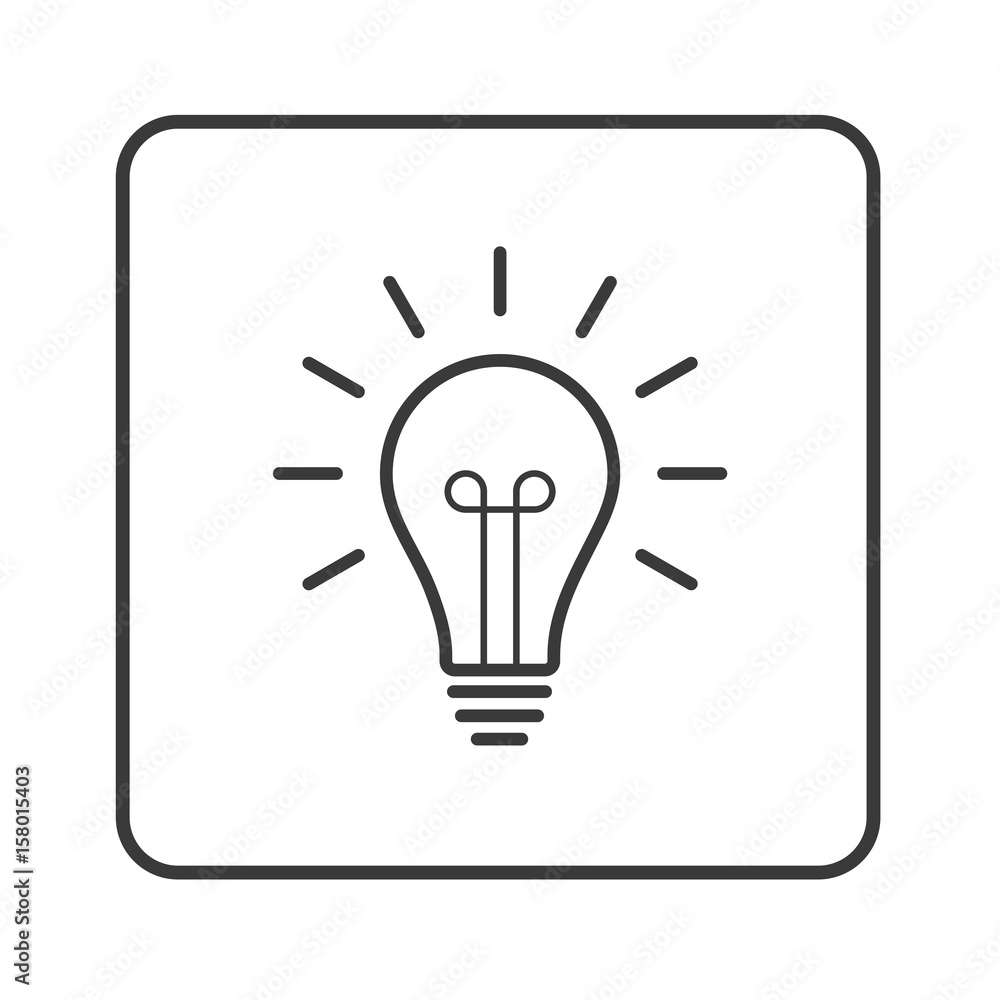 Glühbirne - Idee - Erleuchtung - Simple App Icon Stock Vector | Adobe Stock