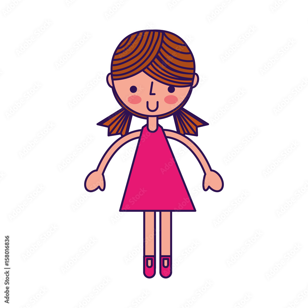 cute fuchsia girl cartoon vector graphic design cute fuchsia girl cartoon vector graphic design