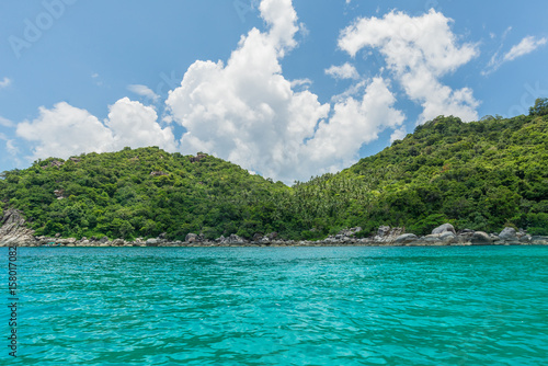 Tropical paradise on the island of Koh Tao and Koh nang yuan in Thailand Sea Landscape photo.
