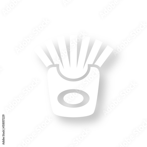 Icon mit Schatten - Pommes
