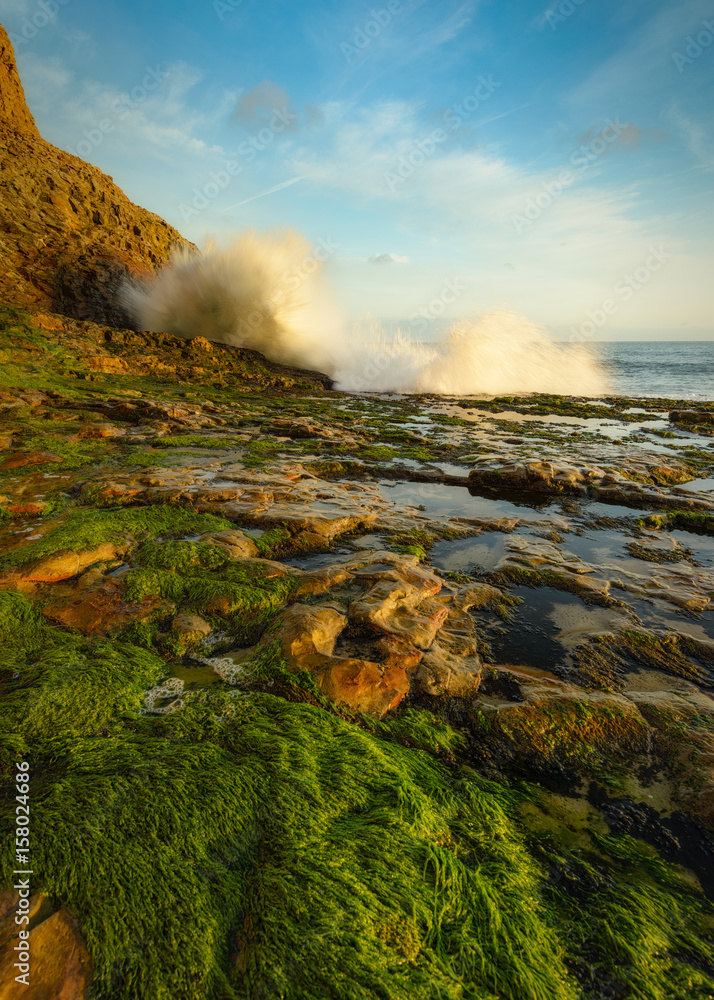 Davenport Beach Sunset California