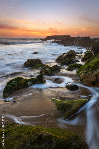 Obraz na płótnie Pescadero Beach Sunset California w salonie