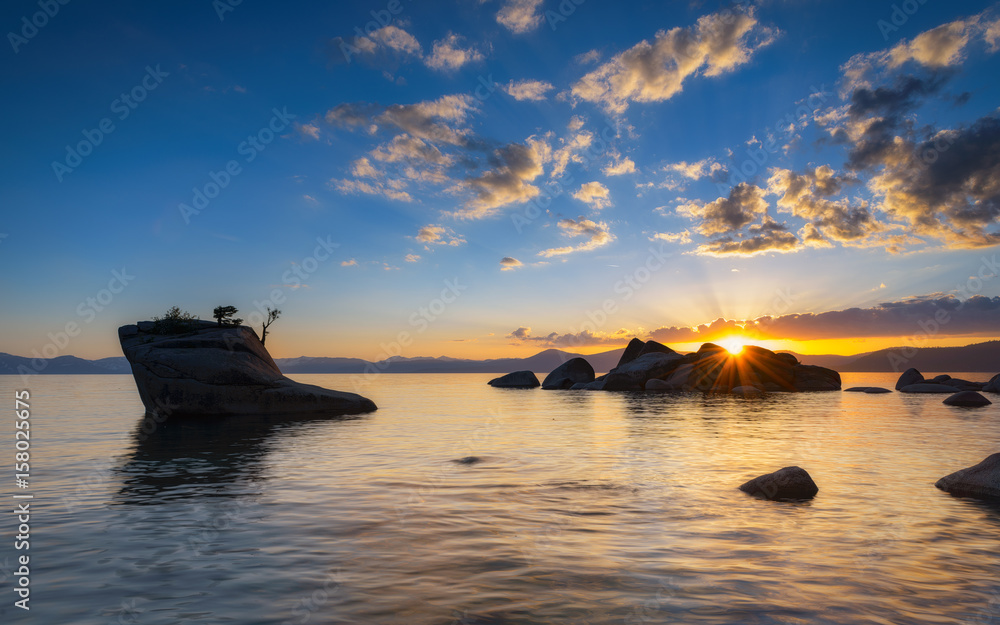 Bonsai Rock Sunset Lake Tahoe