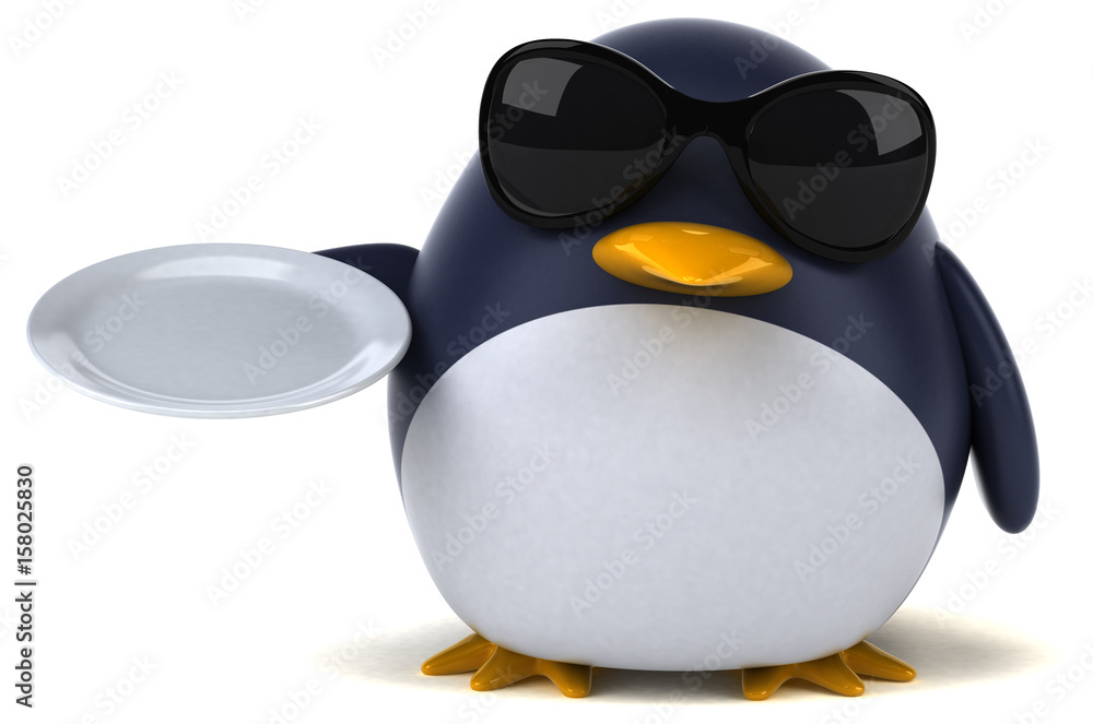 Fototapeta premium Fun penguin - 3D Illustration