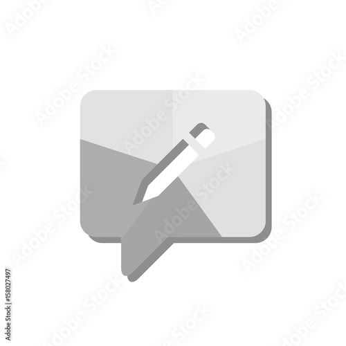 Icon - Sprechblase mit Stift - Kommentar schreiben