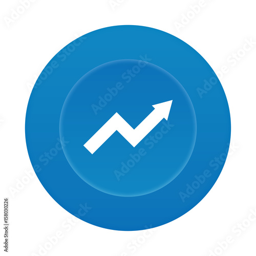 Free Download Runder 3D Button - Pfeil steigt - Finanzen - GFXLoad
