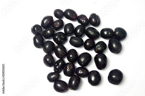 Black Berry or Java Plum Isolated 