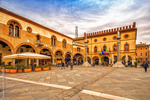 main square in Ravenna in Italy
