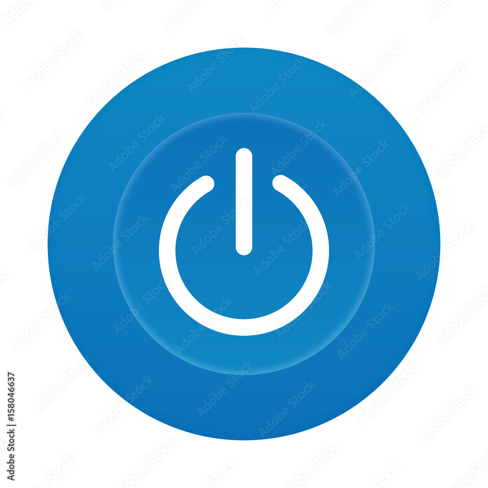 Runder 3D Button - Aus Knopf Runder 3D Button - Aus Knopf