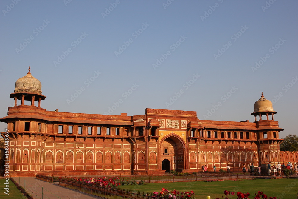 Das Rote Fort in der Stadt Agra, Bundesstaat Uttar Pradesh, Indien