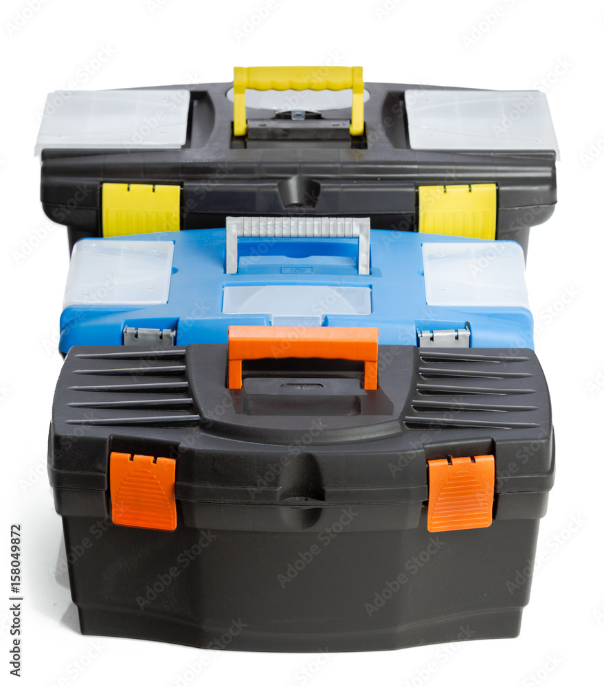 Toolkit box isolated on the white background Toolkit box isolated on the white background